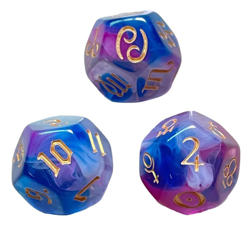 6 X 3x12 Caras Astrología Signos Dados Constelación Dados