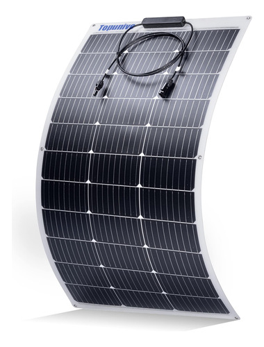 Topunive Panel Solar Flexible De 100 W, 12 V, 9bb, Celda Mon