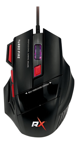 Mouse Gamer Ergonómico 3200dpi Retroiluminado Reptilex Rx000