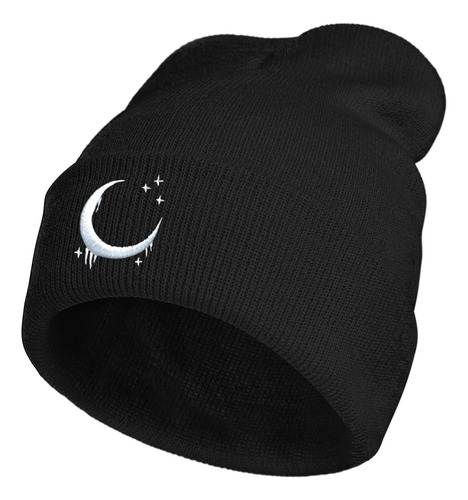 Gorro De Punto Con Bordado Gótico De Luna Para Hombres Y Muj