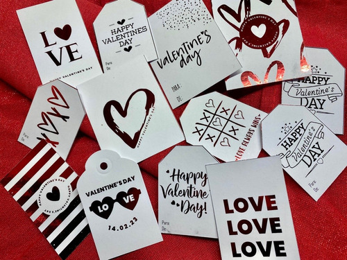 15 Tags San Valentin Personalizadas Con Foil 