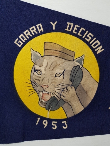 Imagen 2 de 6 de Los Pumas Antiguo Banderín 1953 Argentina Mag 57106