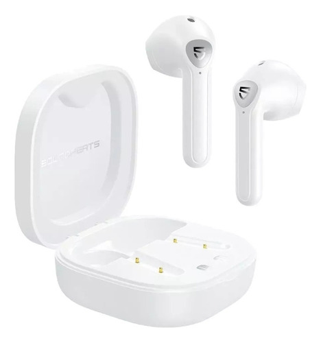 Audífonos in-ear gamer inalámbricos Soundpeats TWS TrueAir 2 white con luz LED