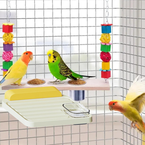 Accesorios De Jaula De Soporte De Perchas De Pájaros,