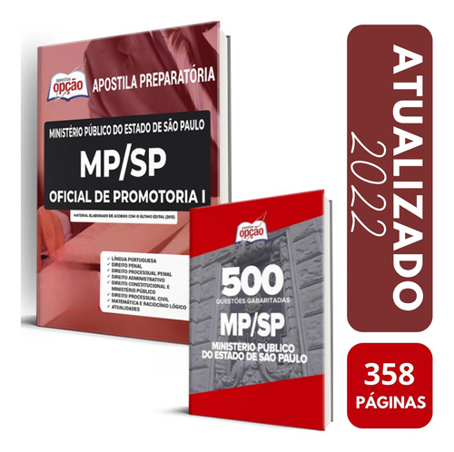 Kit Apostila Oficial De Promotoria I + Livro Questões Mp Sp