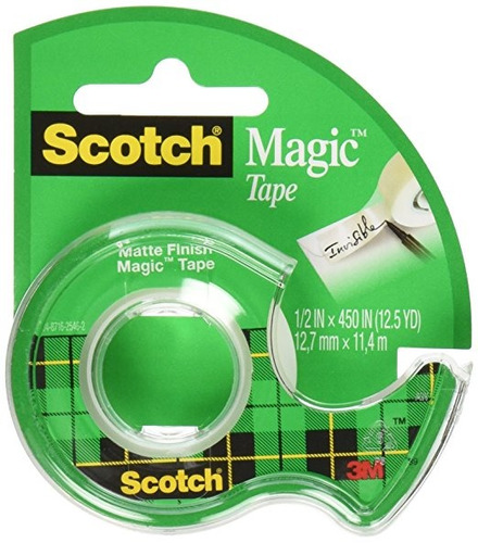 Scotch 3m De Magic Tape, 1/2 X 450 Pulgadas (paquete De 12)