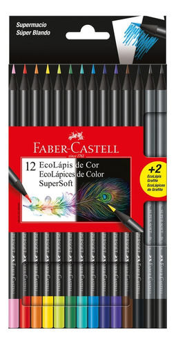 Supersoft Faber Castell 12 Col + 2 Grafitos