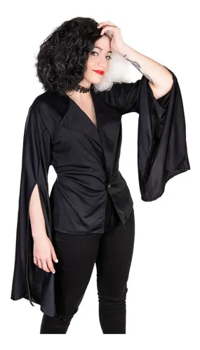 Disfraz Cruella Chaqueta Niños + Peluca Sin Flequillo