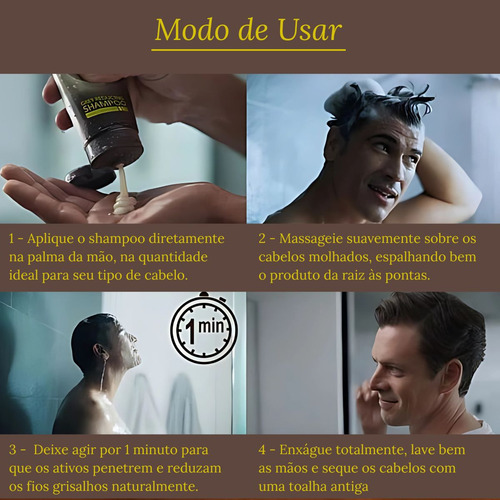 Shampoo Redutor Grisalhos Grecin Control Gx 118ml Homem