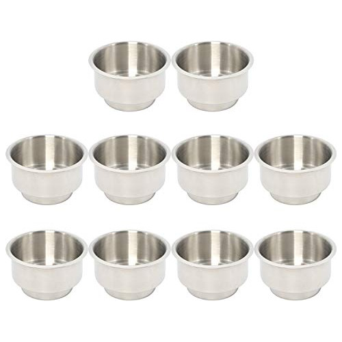 10 Pack Of Stainless Steel Drop-in Cup Holders Poker Ta...