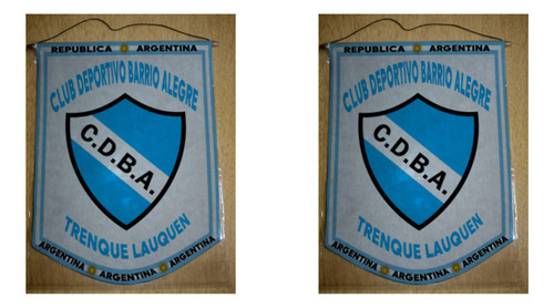 Banderin Mediano 27cm Club Barrio Alegre Trenque Lauquen