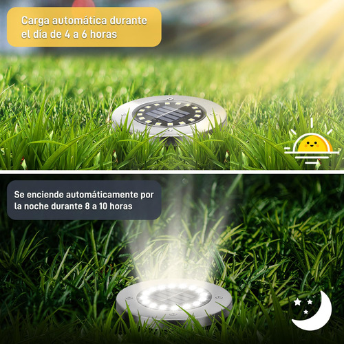 Luces Solares Para Jardín 16 Leds Impermeables Ip65