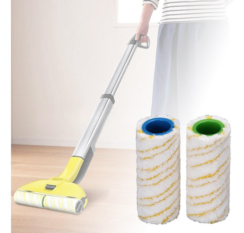 2pcs Rodillos De Microfibra Suministros De Rodillo Amarillo