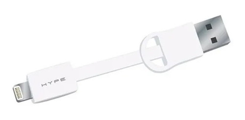 Cable Usb Lightning Para iPhone iPod Pad Tipo Llavero Blanco