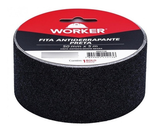 Fita Antiderrapante  50mm X 5m  Worker Preta