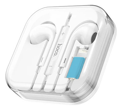 Audifonos Hoco M1 Max Crystal In Ear Cable Lightning Blanco