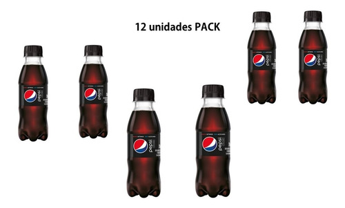 Pack 12 Unidades De Pepsi Black Zero 200ml