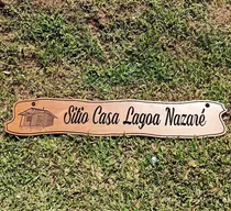 Comprar Placa De Madeira Entalhada Para Sítio, Chácaras, Fazendas