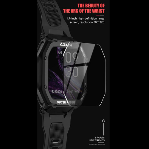 Imagen 6 de 8 de Fralugio Reloj Smartwatch Full Touch C16 Notificaciones Hd