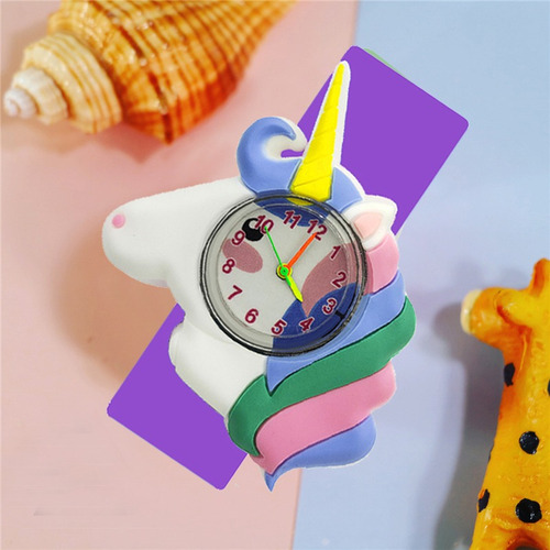 Imagen 4 de 4 de Reloj Niñas Unicornio Imantado Agujas