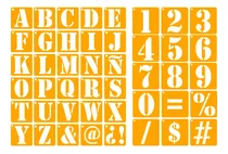 Comprar Juego Stencil Plantillas Abecedario Letras Y Numeros 6 Cm 