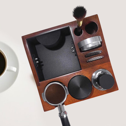 Organizador De Madera Espresso Tamping Station Para Hotel