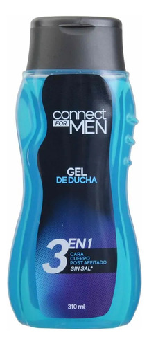 Gel De Ducha 3 En 1 Connect For Men Cara Y Cuerpo × 310ml