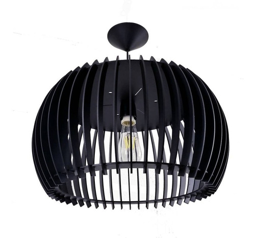Lámpara Techo Esfera 46x26cm Negra Diseño Moderno Nordico