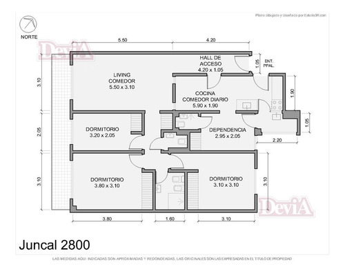 Venta - Departamento - 4 Ambientes C/ Dependencia - Juncal 2800 - Barrio Norte