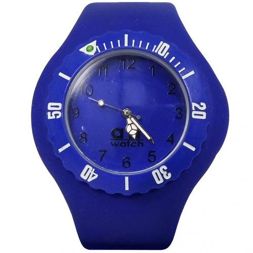 Relógio Pulso Air Watch Com Pulseira De Silicone M1 Azul 