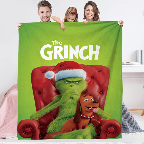 Manta Suave Christmas Grinch, Funda De Felpa Para Sofá, 100