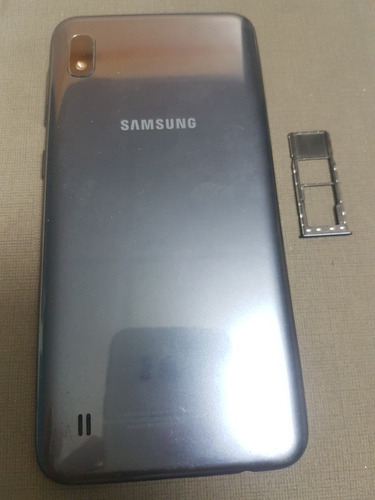 Tapa Y Porta Sim Samsung A10 Azul Originales
