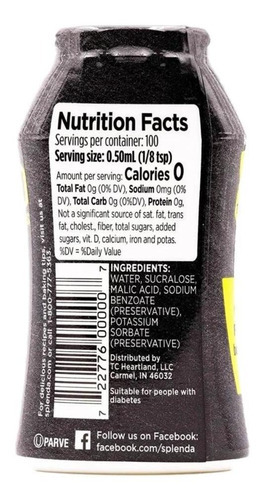 Adoçante Splenda Stevia Liquido Zero Calorias 50ml