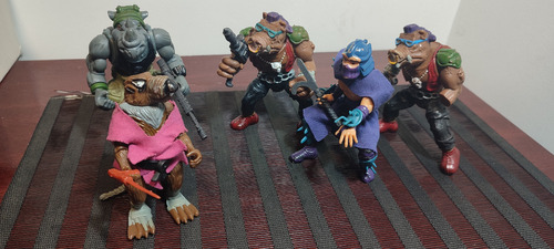 Lote Figuras Tortugas Ninja 80s En Buen Estado, C/accesorios