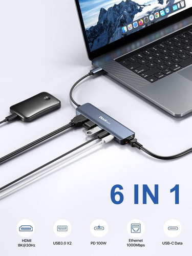 Usb C Concentrator, Multiport Usb C A Hdmi, Dong