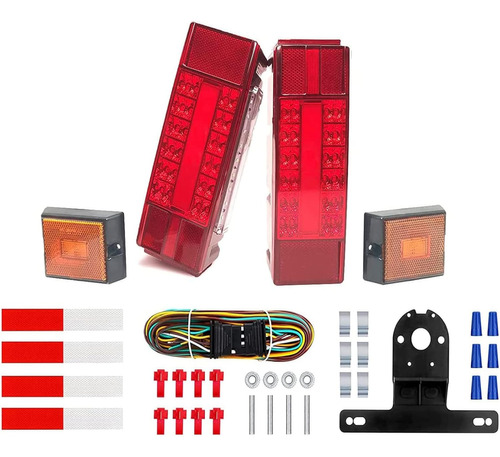 Luces Traseras Rectangulares De Perfil Bajo Remolque De...