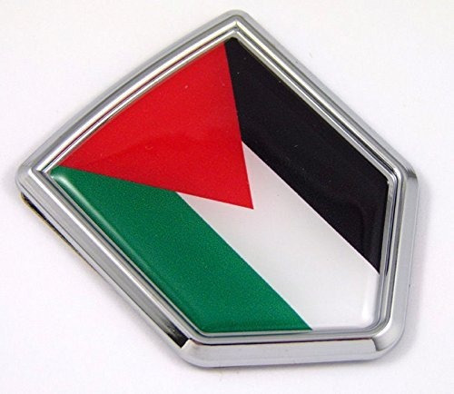 Palestina Palestina Bandera Cromado Emblema Calcomania De C