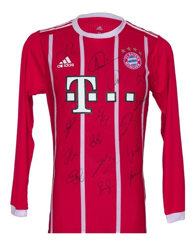 Bayern Múnich Playera Firmada Por Todo El Equipo 2017-2018