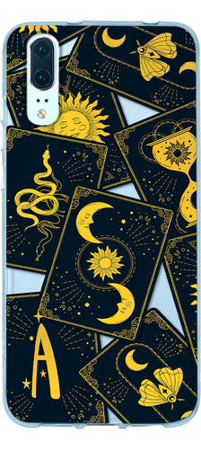 Funda Para Huawei Cartas Tarot Personalizada Con Tu Inicial