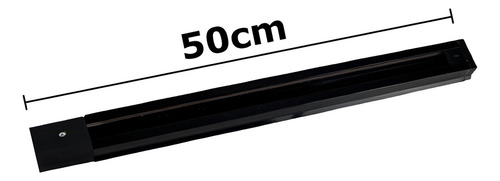 Kit Trilho 50cm C/ 3 Spots Gu10 E Lâmpada Dimerizável Cor Preto Branco Frio - 127v