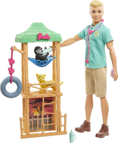 Set De Ken Veterinario En El Zoológico - Barbie 