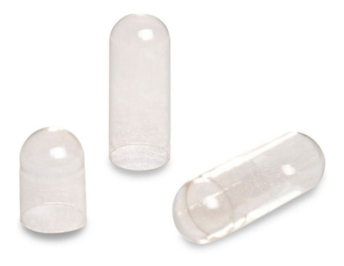 Capsulas De Gelatina Vacias Por 1000 Unidades N° 0 Transparente