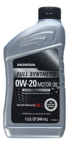 Honda 08798-9063 Aceite De Motor Sintético Completo Mezclado
