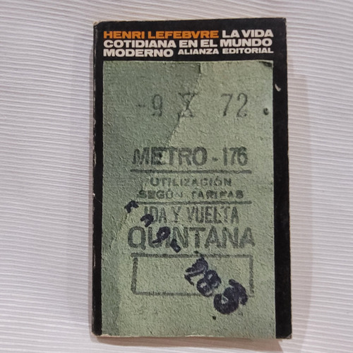 La Vida Cotidiana En El Mundo Moderno Henri Lefebvre Alianza