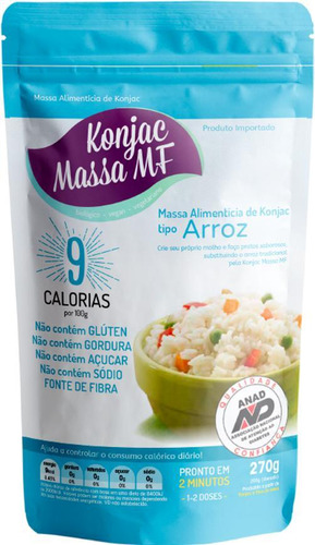 Kit 2x: Massa Konjac Tipo Arroz 270g