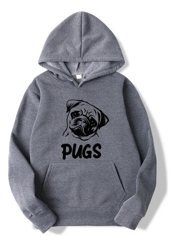 Ha Sudadera Con Capucha De Algodón Con Estampado De Pug