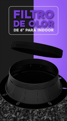 Imagen 2 de 7 de Filtro Olor Indoor Hydra 6 Pulgadas Incluye Carbon Activado
