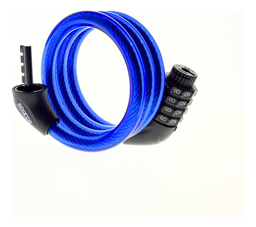 Candado Sparco Se804bl Para Bicicleta Ligero Y Seguro Color Azul