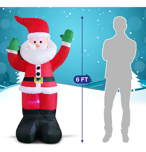 Ce Para Aa Decoração De Natal Papai Noel Inflável Gigante De