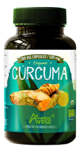 Cúrcuma Orgánica 500 Mg 100 Cápsulas